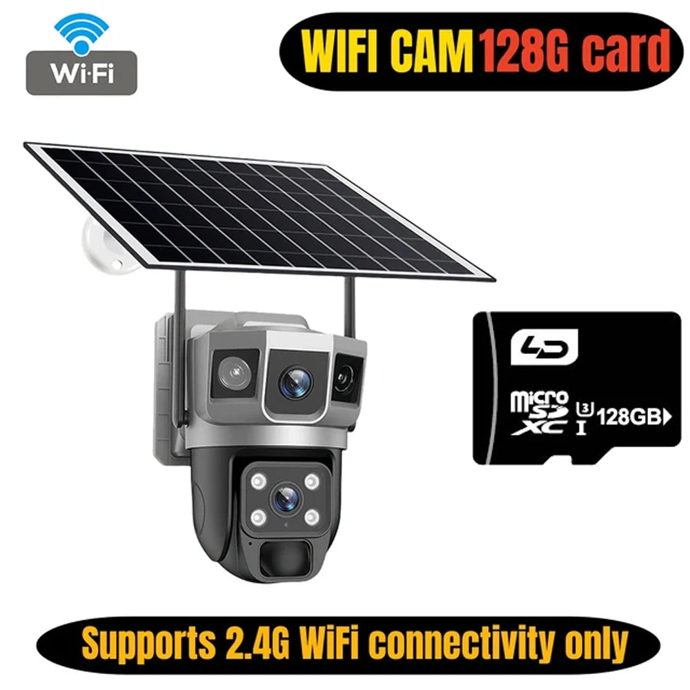 V380pro 12MP 6K WIFI Camera Solar PIR Human Detection Night Vision Waterproof Security Video IP Camara Battery CCTV Monitor