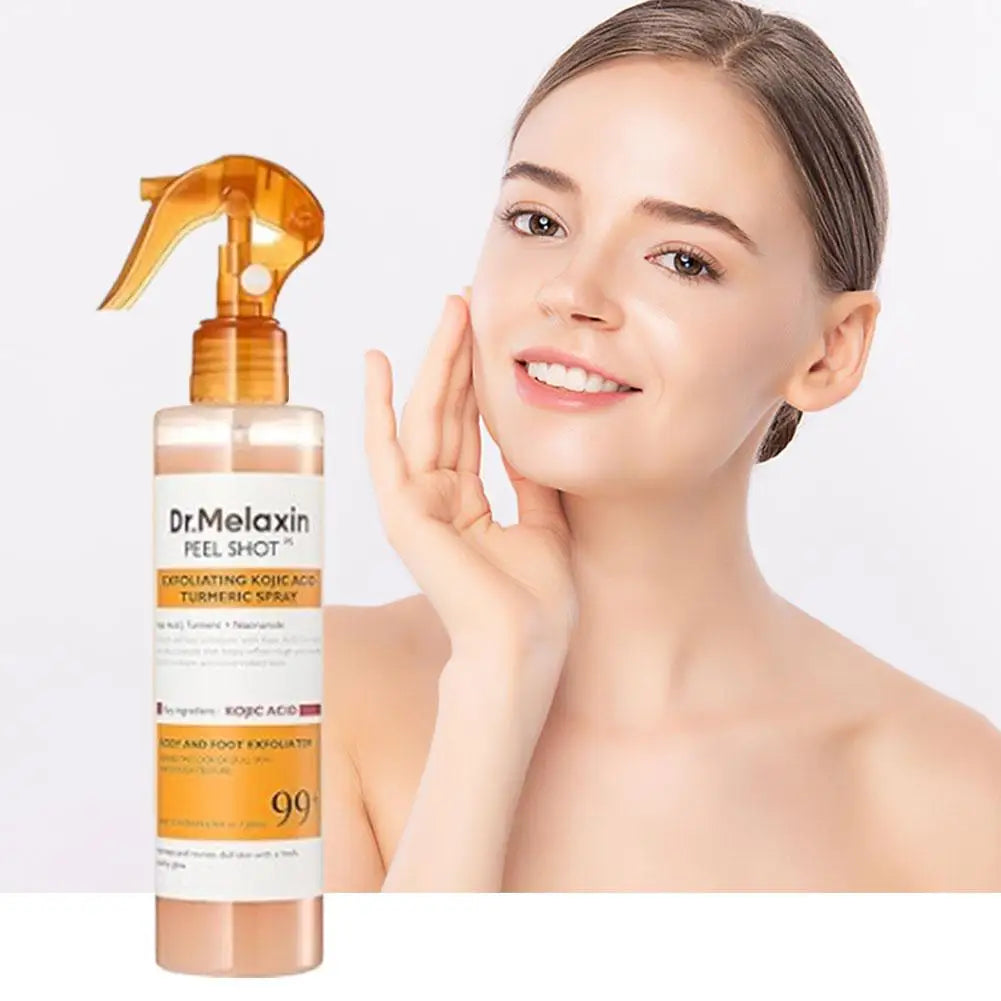 Body Face Peeling Shot Spray Turmeric Spray Improve Skin Tone Moisturize Hydrate Smooth Glowing Skin Korean Skincare
