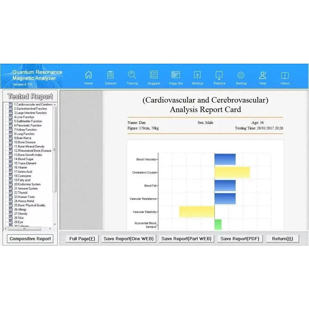 2025 4th Gen Quantum Resonance Health Analyzer Scanner with Massage Feature 50 Plus Reports Portable Home Clinic Wellness System