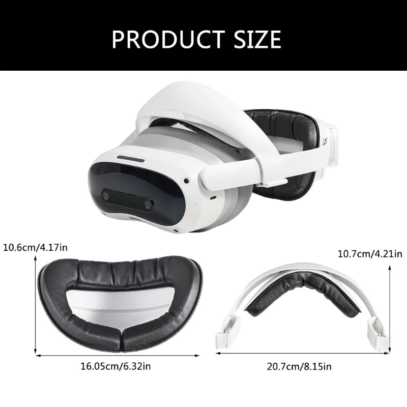 حزام رأس الواقع الافتراضي، عصابة رأس مريحة لنظارات Pico 4 Ultra VR مع شعاع علوي قابل للتعديل وتصميم مريح