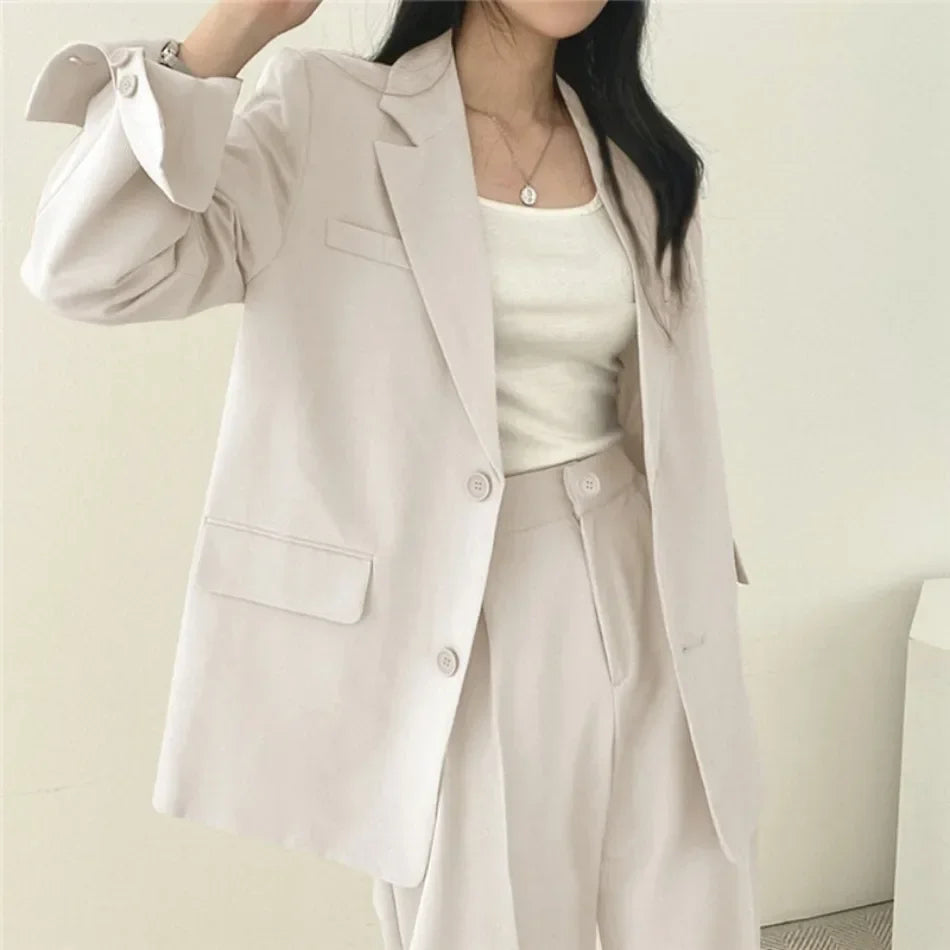 Fashion 2 Piece Sets Women Outfits Spring Autumn New in Korean Pants Sets Commuter Elegant Suit Coat 2 Piece Sets Women Jacket SwiftNest