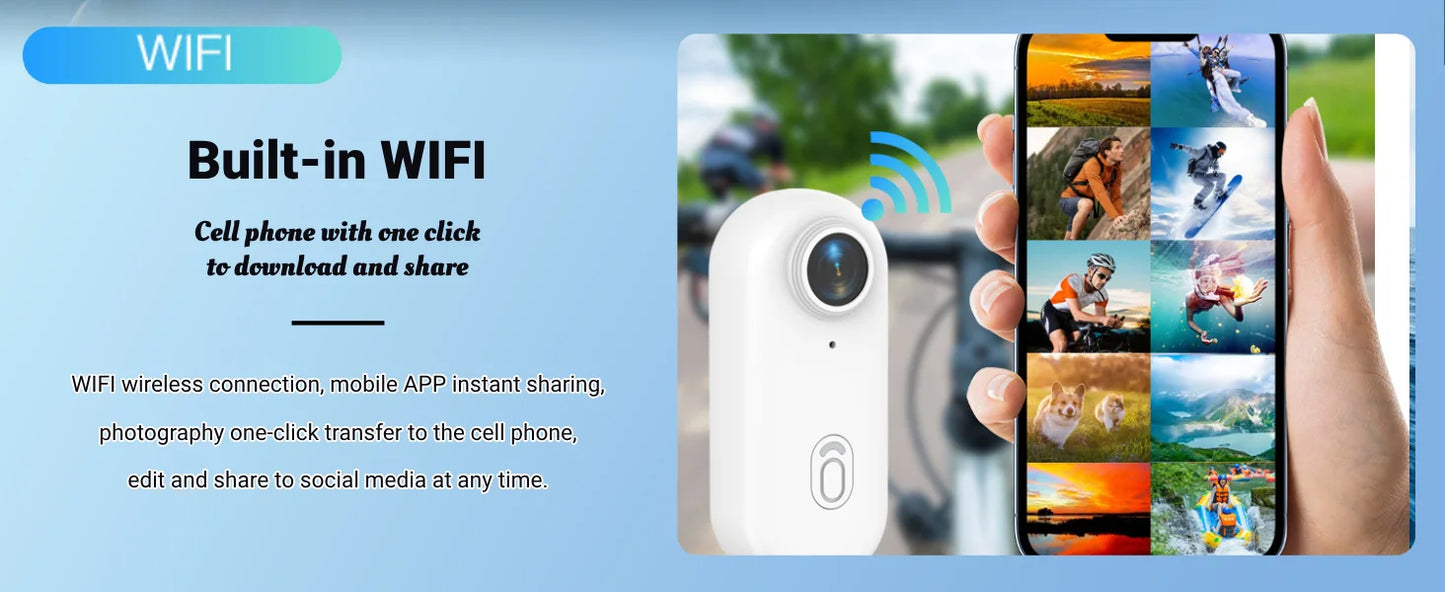 4K Outdoor Sports Camera Multifunction WIFI In Helmet Motorcycle Bike Waterproof Bicycle Action Mini Body Cam Video Recording