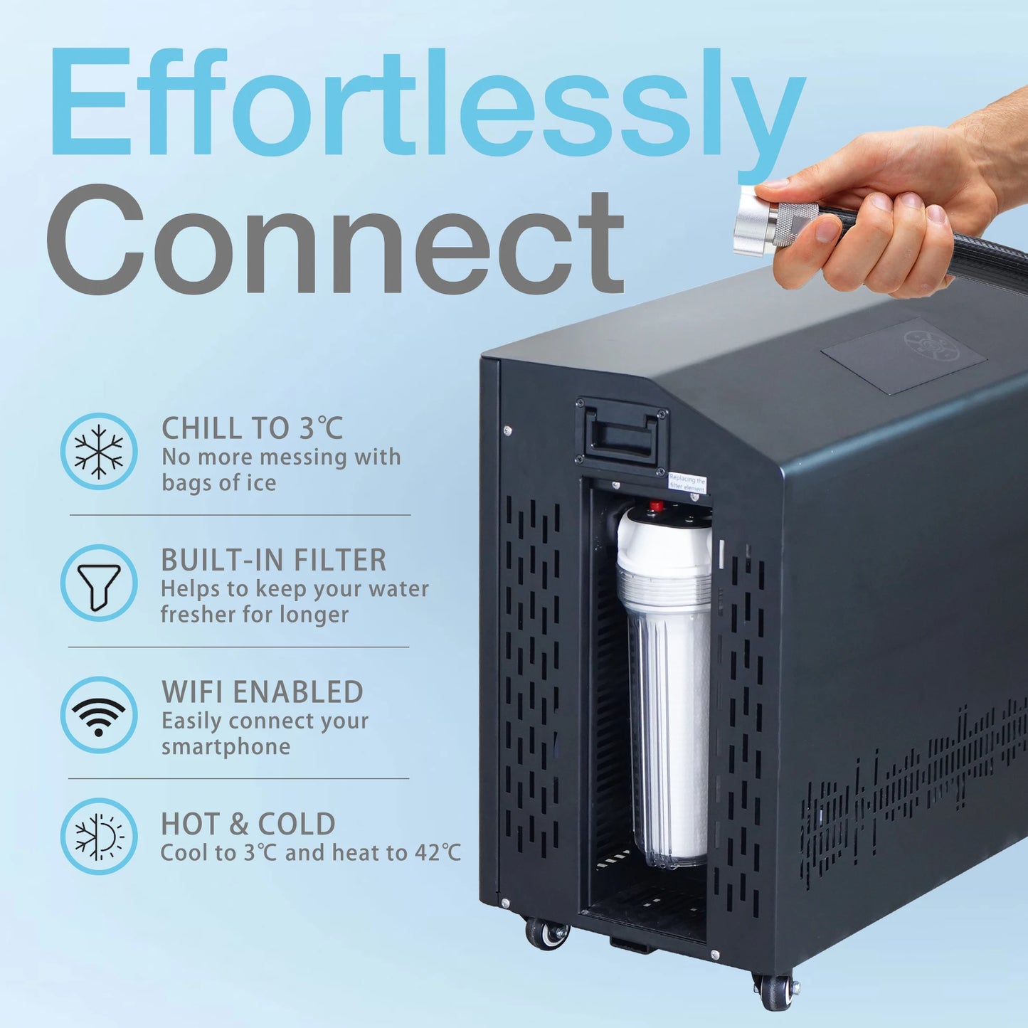 Advanced Wifi App Control for Outdoor Use Ice Bath Chiller Health and Wellness Chiller