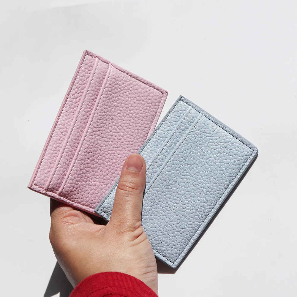 محفظة بطاقات رفيعة مخصصة من جلد البولي يوريثان محفور عليها الأحرف الأولى بتصميم فاخر وحقيبة بطاقات شخصية للنساء والرجال ومحفظة عملات معدنية للبيع بالجملة