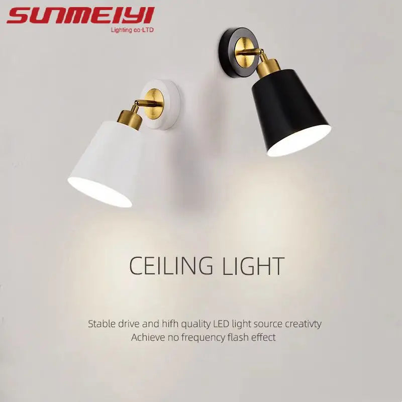 Modern Simple Bedroom Bedside Lamp Nordic Creative Living Room Background Wall lamp Aisle Porch Lamp Balcony Wall Lamp