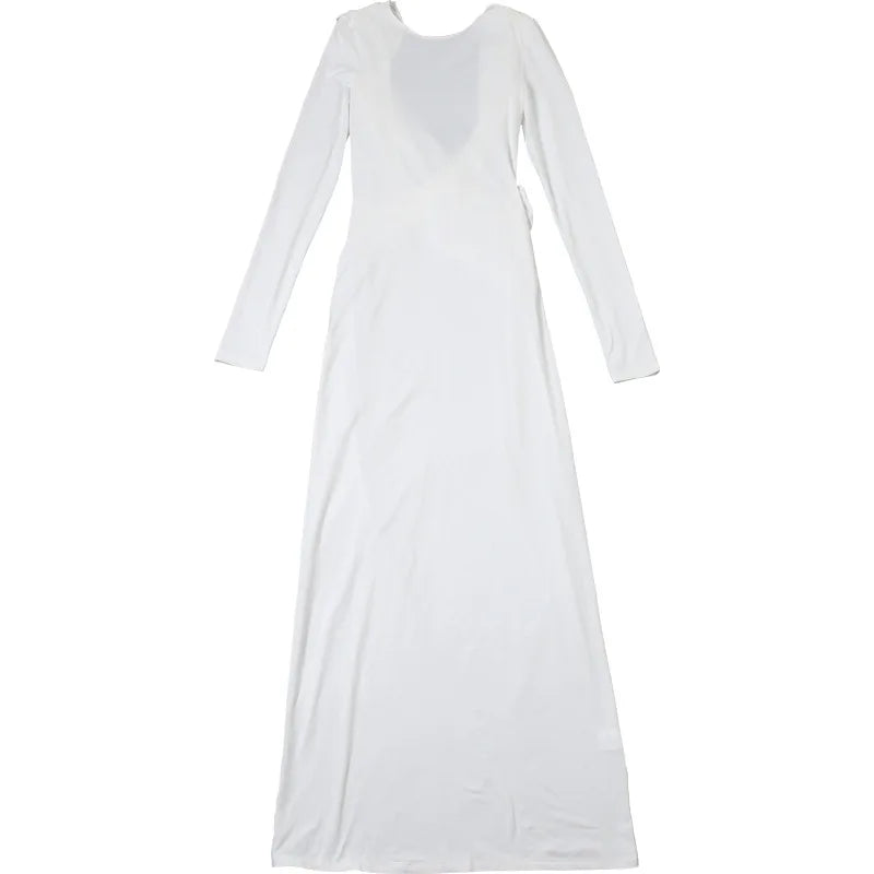 Women's Clothing 2025 Autumn New Style High-end Temperament Sexy Backless Dress Long Skirt Slim Fit Long Sleeved Dress SwiftNest