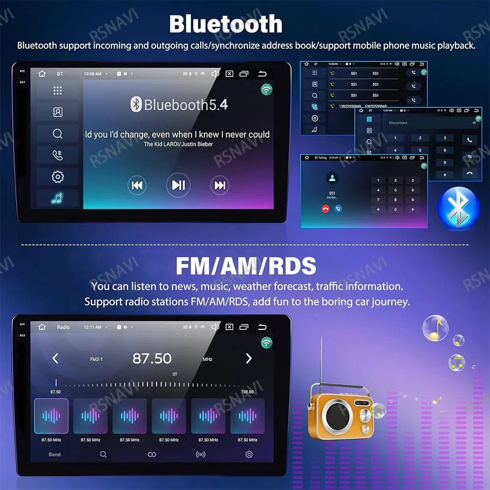 أندرويد 15 لسيارة هيونداي كلاسيك سانتا في 2000-2004 جاك S1 (رين) 2005-2015 راديو سيارة كوالكوم بي تي نظام ملاحة جي بي إس كيو إل إي دي 5 جي واي فاي أوتو