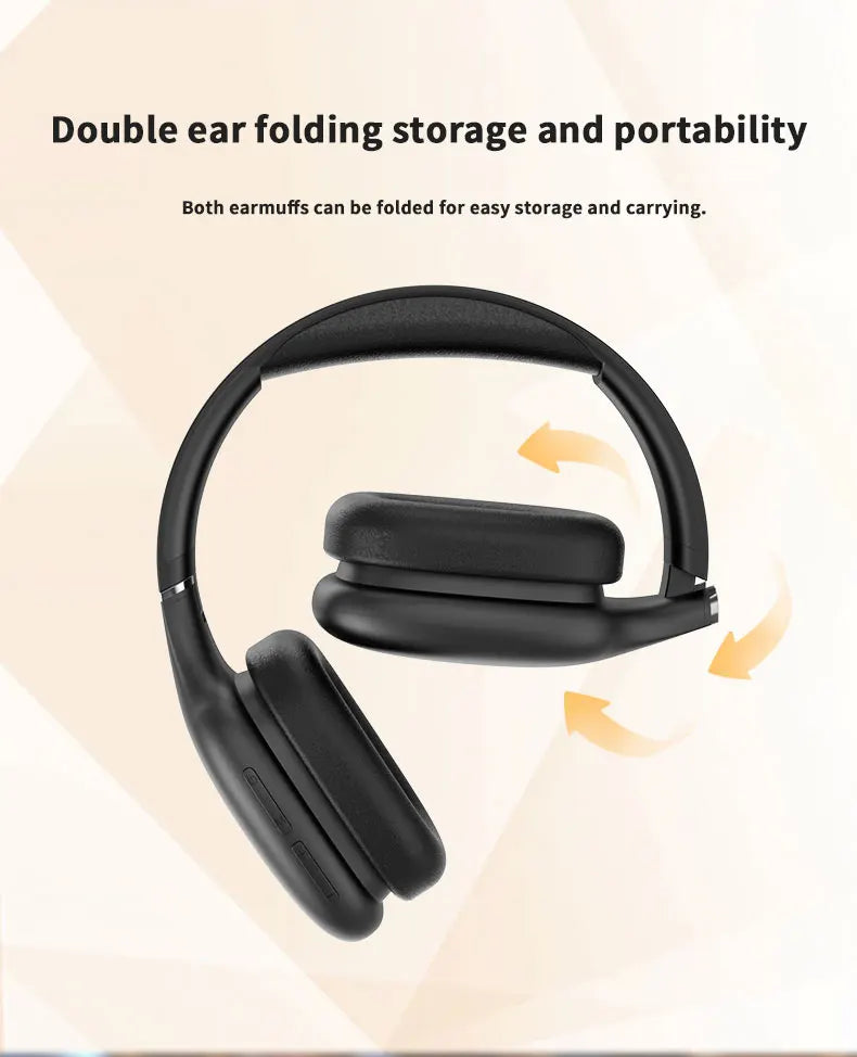 Bluetooth Headphones Over-Ear, Foldable Wireless and Wired Stereo Headset,Soft Earmuffs &Light Weight for Prolonged Wearing