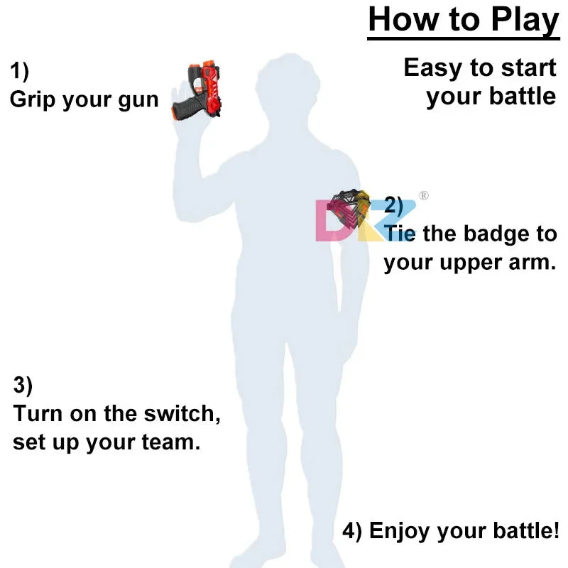 Children Infrared Battle Game Set Electric Toy Guns Laser Tag Gun Weapon with Target Kids Laser Strike Pistol for Boys Outdoor