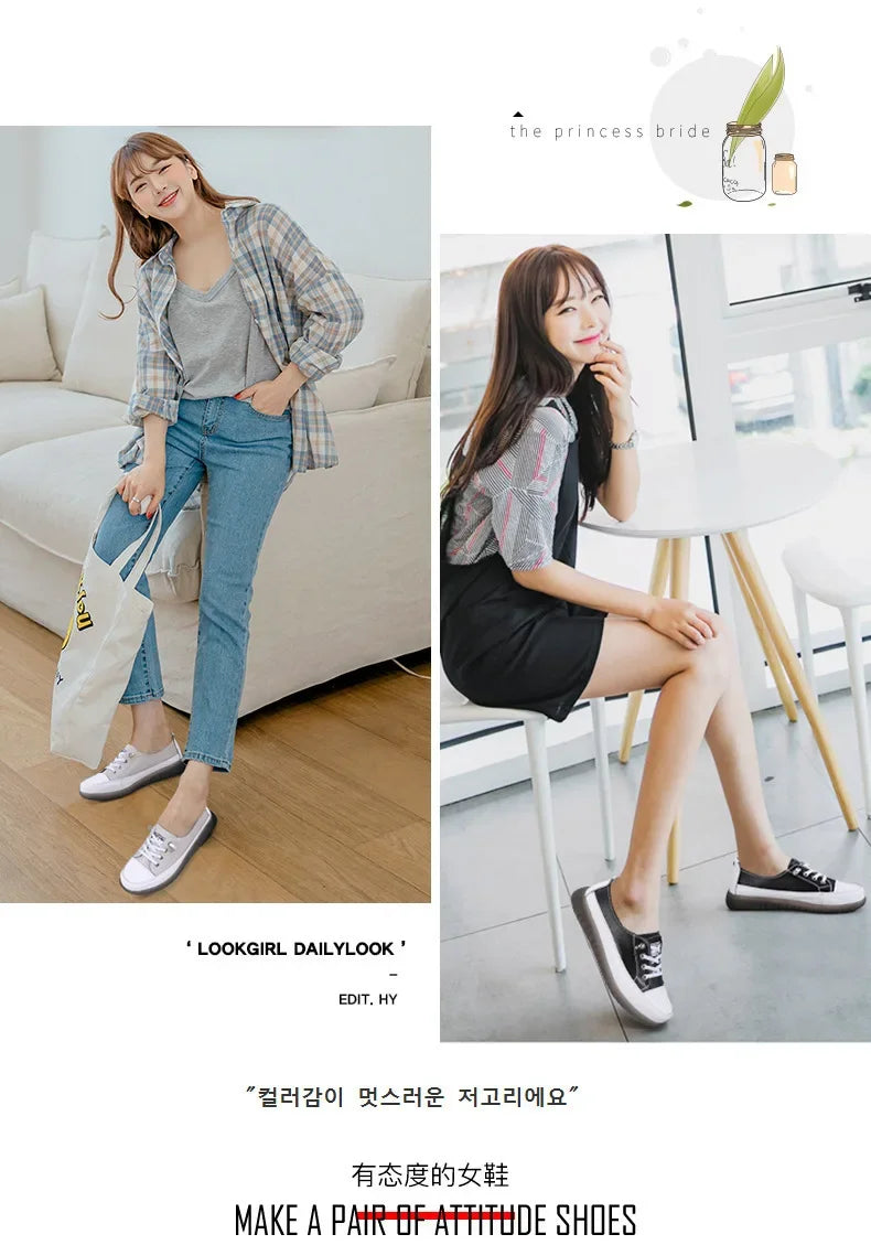 Genuine Leather Soft Sole Outdoor Summer Walking Vulcanized Shoes Women Jogging Sneakers Woman Flat Trainers Fitness Footwear