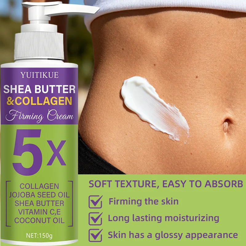 Skin Smoothing Cream 150g - Non-Greasy Fast Absorption, Deeply Moisturizes & Smoothes Skin, with Collagen & Shea Butter