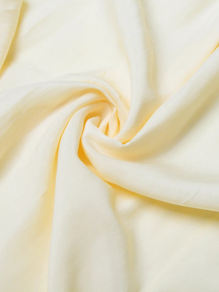 TWOTWINSTYLE Minimalist Dresses For Women V Neck Cloak Sleeve High Waist Ruffles Irregular Summer Dress Female Fashion Clothing