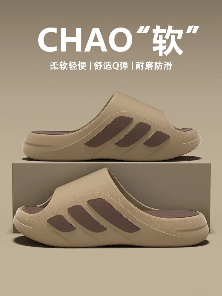 Outdoor sports slippers for men's home summer new style for wear thick sole non-slip eva anti-odor and outer wear sandals formen