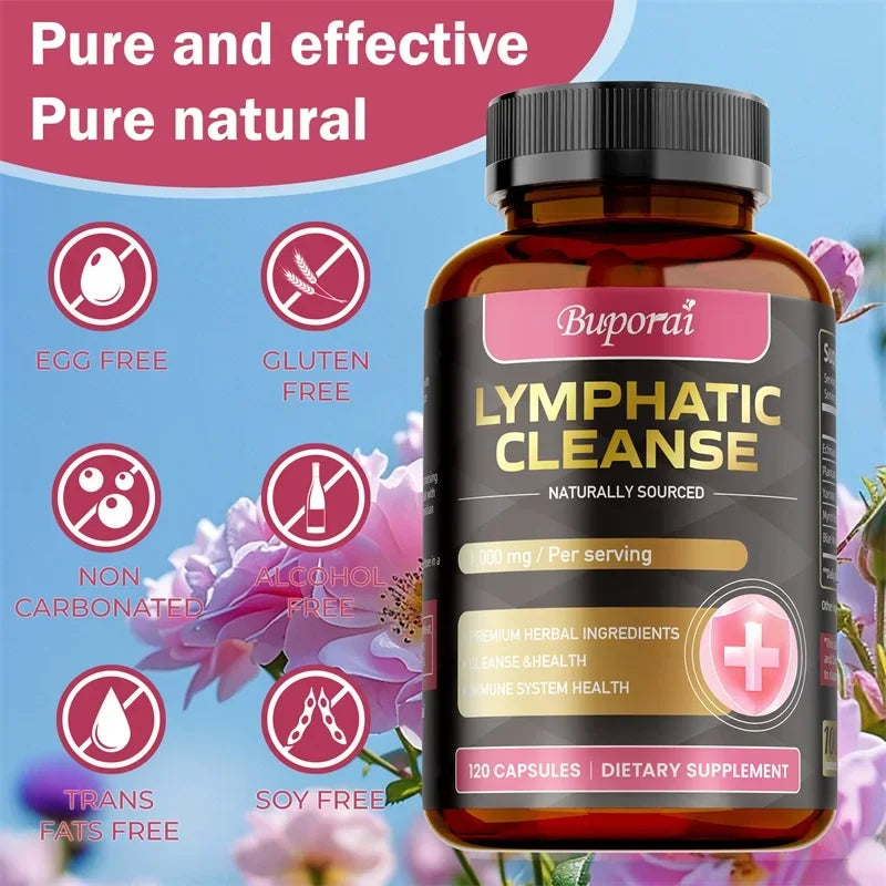 Lymphatic Cleanse - Supports Lymph Node Health and Fluid Balance, Boosts Immunity, and Promotes Overall Well-being - 120pcs