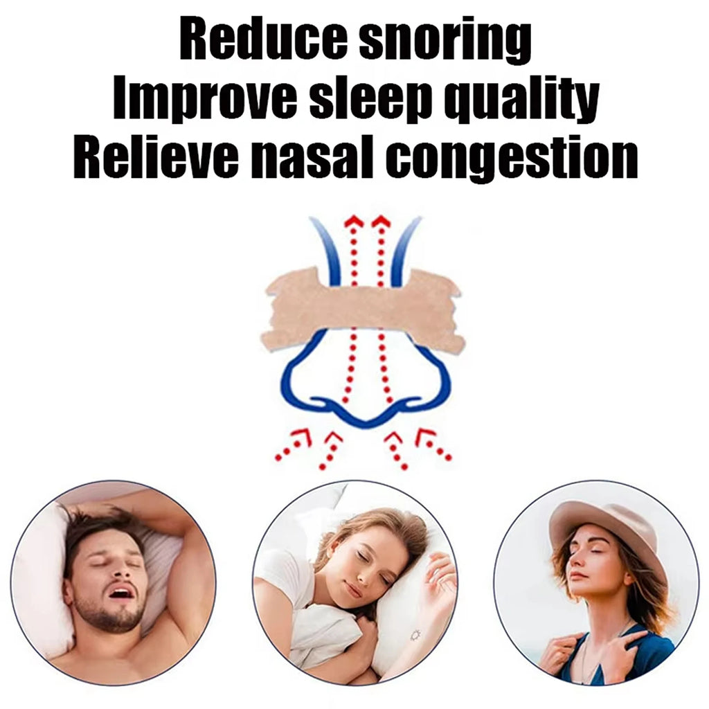 20/50/100 قطعة من شرائط الأنف للتنفس بالطريقة الصحيحة لوقف الشخير وشرائط منع الشخير وتنفس أفضل والرعاية الصحية والنوم الجيد