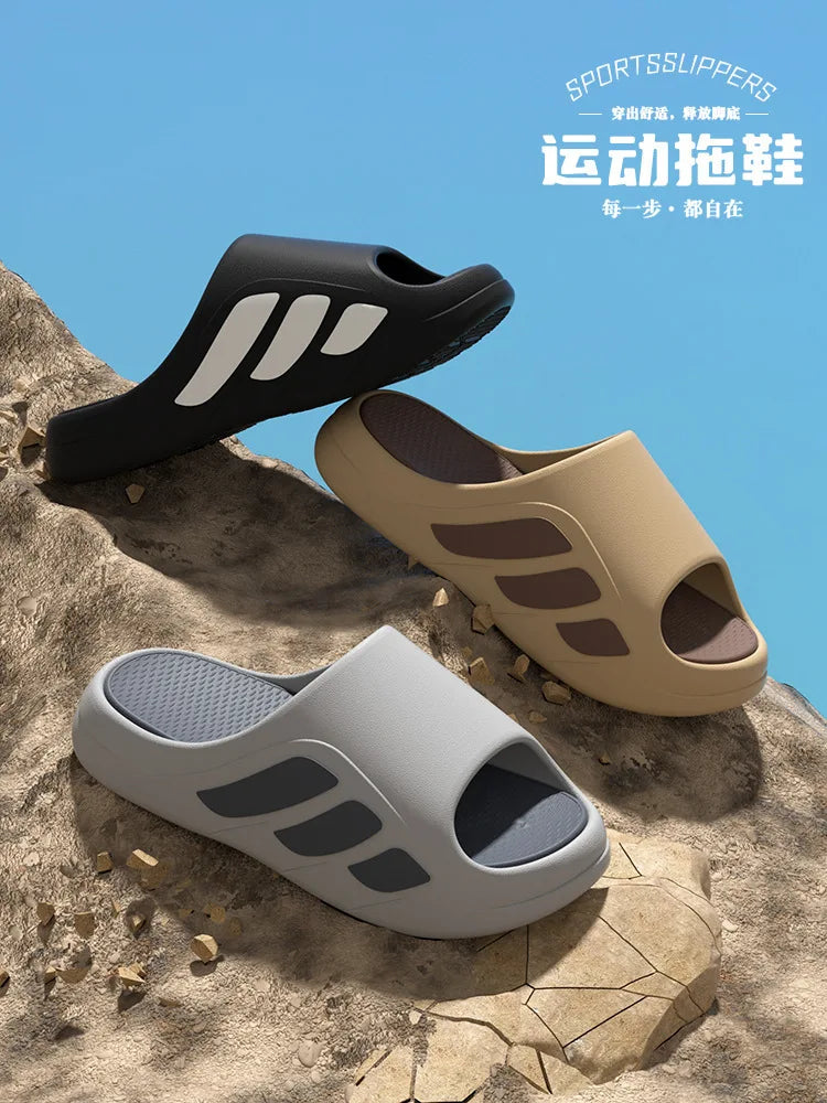 Outdoor sports slippers for men's home summer new style for wear thick sole non-slip eva anti-odor and outer wear sandals formen