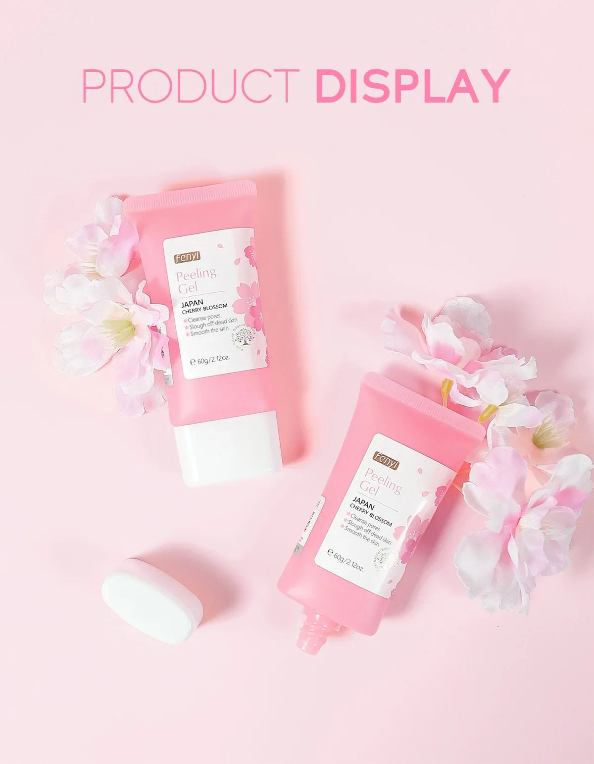 جل ساكورا للتنظيف العميق للوجه، مقشر ومرطب ومبيض للعناية بالبشرة، 60 جرام