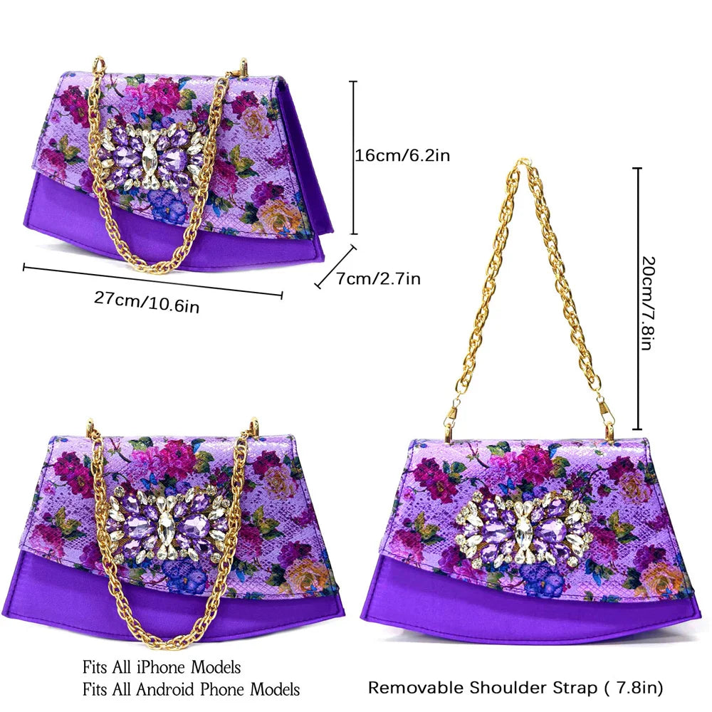 Venus Chan Italian Sandals and Bags Matching Set 2024 Women Heel Party for Gold Colour Wedding Bigger Size Thick Heel Shoes