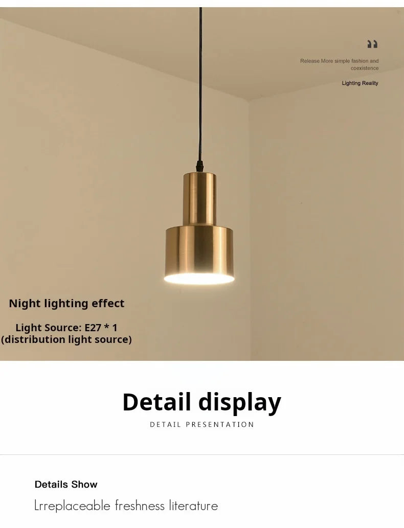 ثريا بجانب السرير بسيطة وحديثة لغرفة النوم وغرفة المعيشة وخلفية الجدار الخفيفة غرفة الطعام الإبداعية ثريا برأس واحد