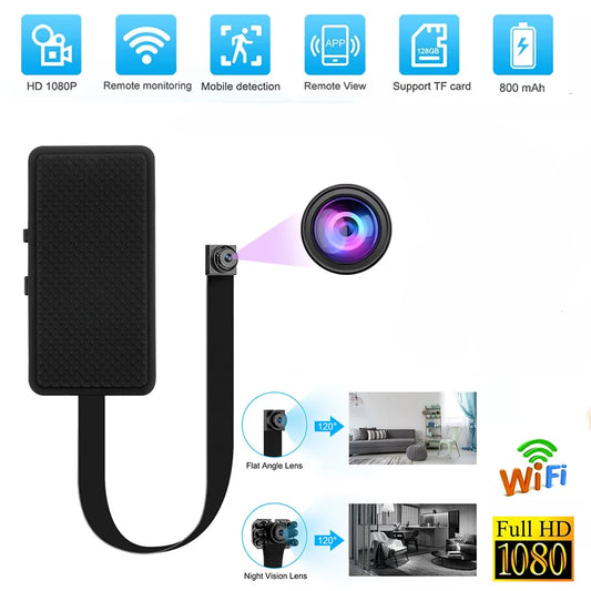 Wifi Camera DIY Portable Mini Camara Wifi 4K Micro Camcorder P2P Wireless Webcam Video Recorder Home Security Nanny Camera