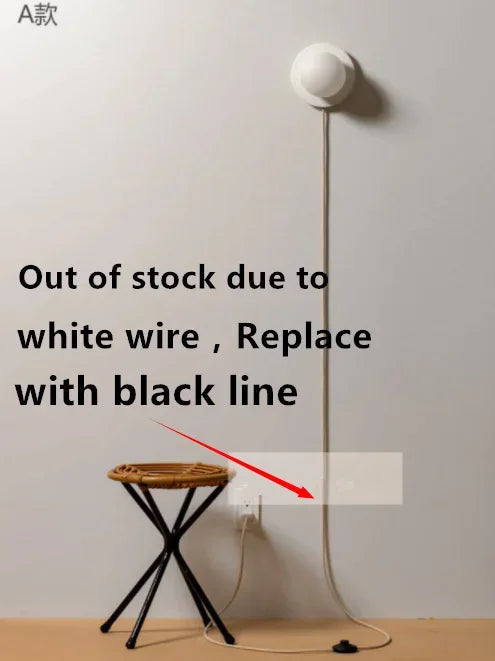 مصباح حائط لغرفة النوم الحديثة، مصباح حائط كروي إبداعي جديد مع مفتاح قابس القدم، مصباح حائط لغرفة المعيشة، فندق، منزل عائلي، ديكور