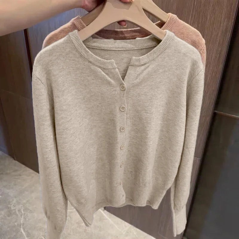 2025 New Fashion Women's Fleece Knit Loose Short Cashmere Sweater Round Neck Warm Korean Sle Casual Female Sweater Top Cloting SwiftNest