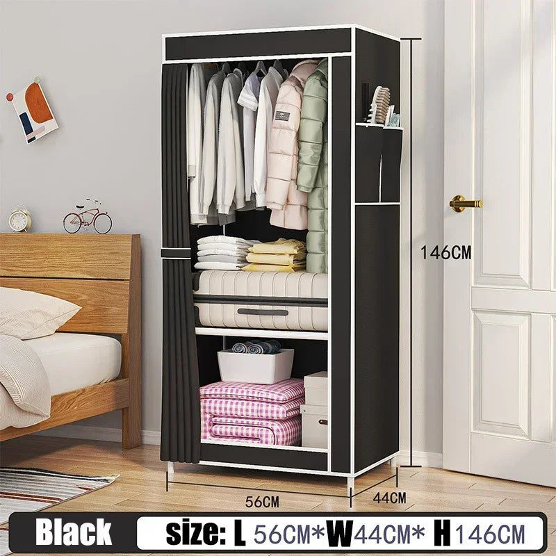 Dustproof Wardrobe Simple Storage Cabinet Multi Layer Storage Bedroom Save Space Armoire Large Capacity Dampproof Cloth Wardrobe
