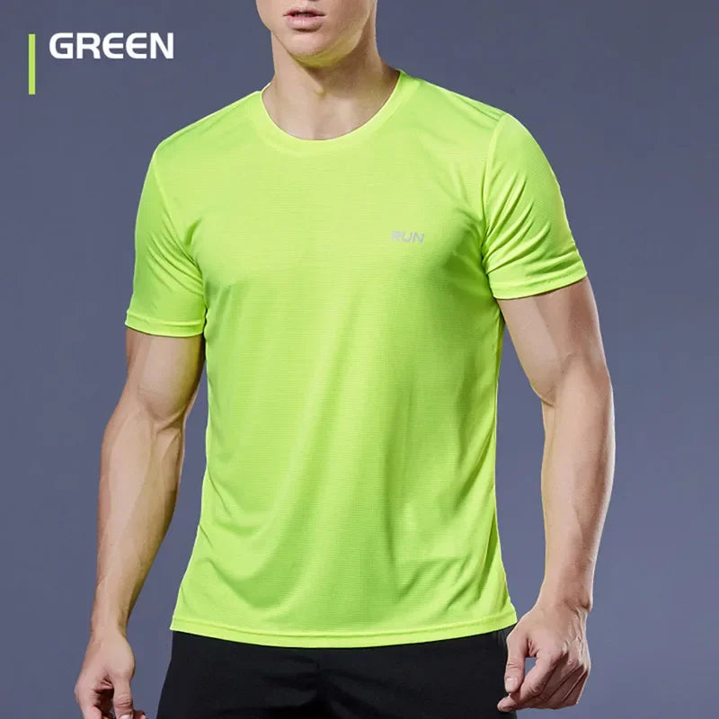 Summer Short-sleeved Sports Shirts, Multi-color Outdoor Fitness Clothing, Men's 3D T-shirts, Running Breathable Quick-drying Top