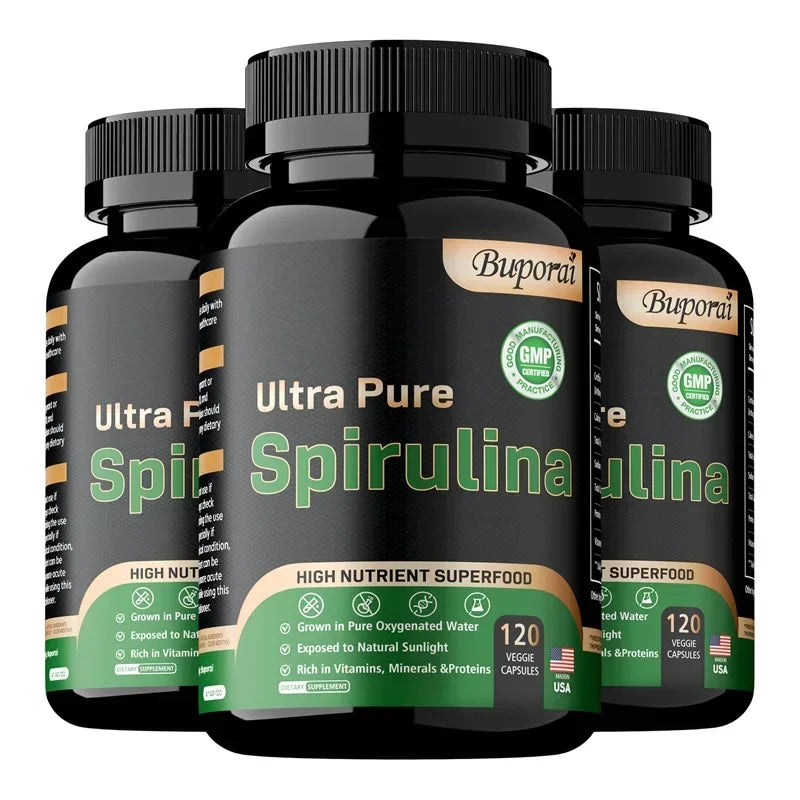 Organic Spirulina Supplement - Detoxification, Nutrition, Immune System Health, Cardiovascular Health, Antioxidant