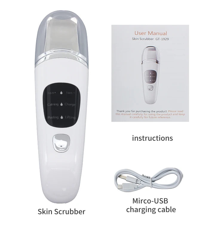 Personal Care Face Exfoliating Device Deep Cleansing Ultrasonic Face Spatula Facial Skin Scrubber
