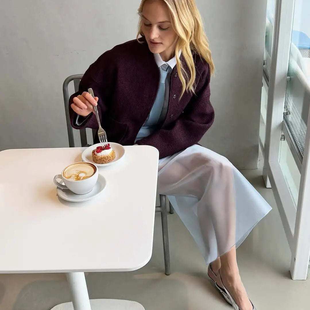 Women Fashion See Through High Waist Long Skirt New Summer Sexy Straight Skirt Office Commuting Casual Splice Lady Skirts SwiftNest