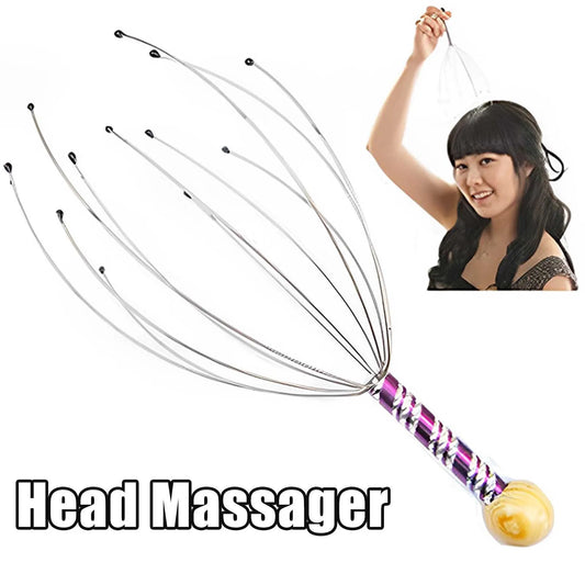 1pcs Random Color Head Massager Scratching Octopus Scalp Tool Pet Massage Health and Wellness Head Therapy