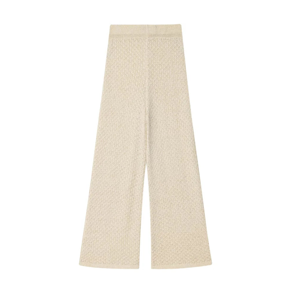 New European and American style women's clothing, lazy and fashionable, with metallic lines and waist cinched tops and pants SwiftNest