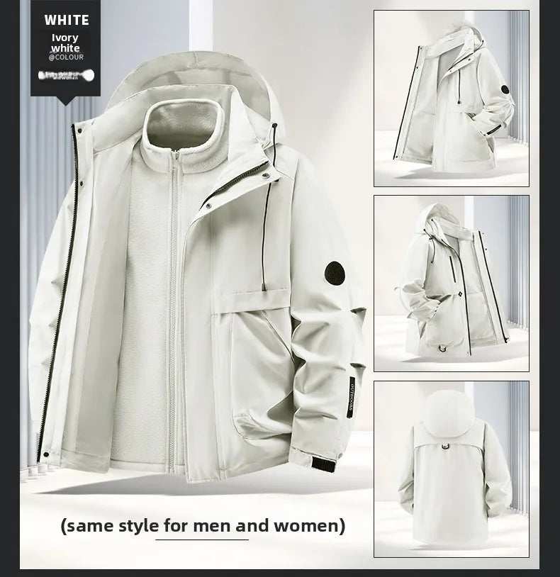 Jacket men's jacket jacket autumn and winter jacket three-in-one outdoor sports jacket fleece jacket inner jacket jacket