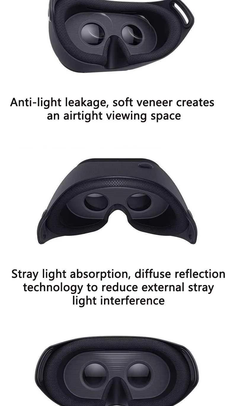 Original Xiaomi VR Glasses PLAY2 Phone Kit Black Tech Virtual Reality 3D Headset - Smart Gaming Helmet & Fashion Goggles