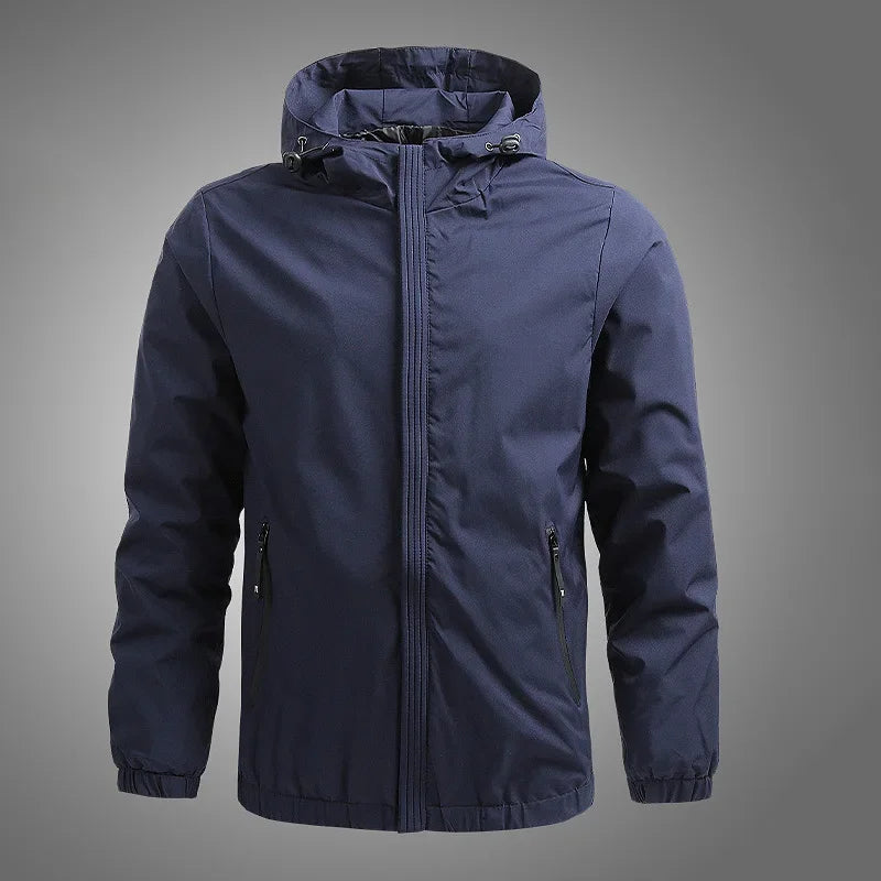 Outdoor Sportwear Windbreaker Hiking Sport Outwear Hooded Jacket Men Autumn Thin Breathable Windproof Hoodies Men's Clothing Top