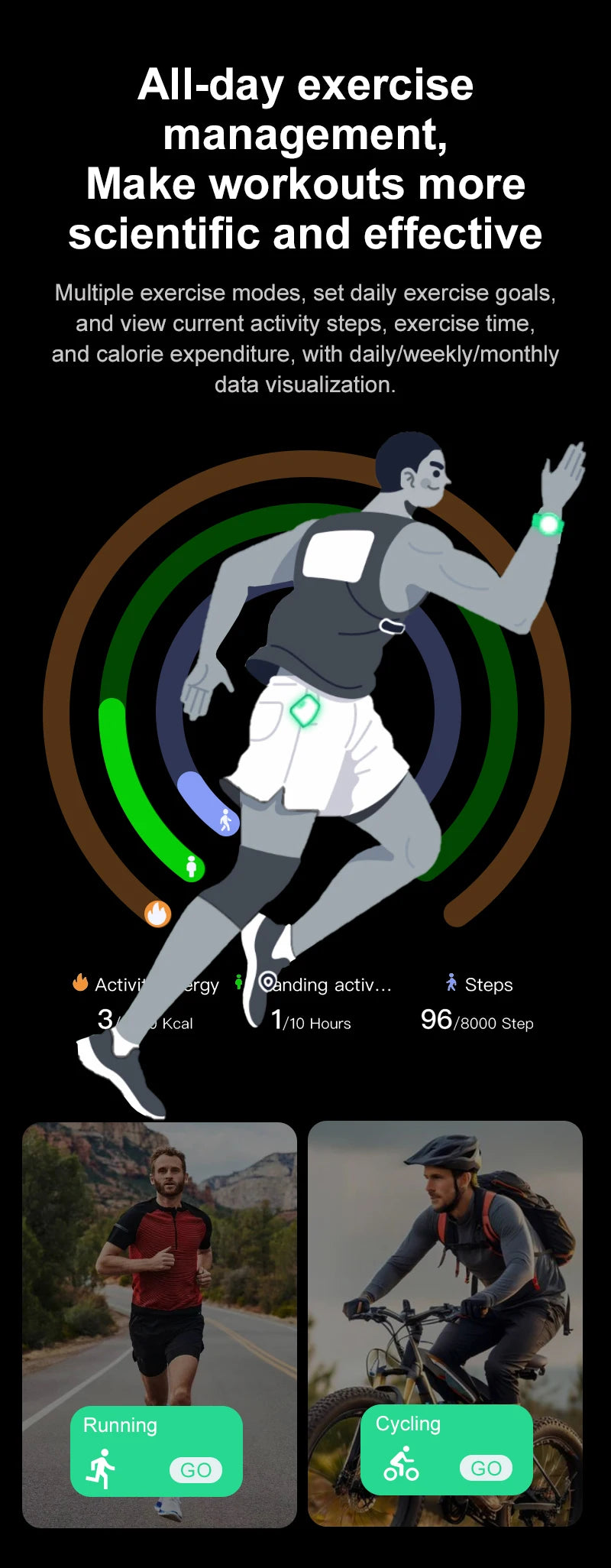 For Android IOS Phones Men Women Smart Ring With Charging Case Information Reminder Fitness Rings Pedometer Sleep Health Monitor