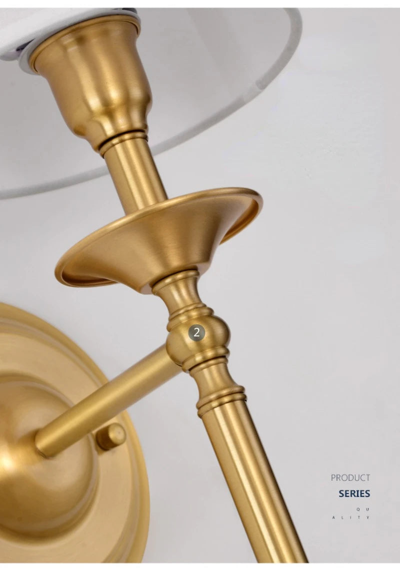 American Bedroom Bedside Lamp Mirror Front Light Simple Living Room Villa Clubhouse Wall Lamp