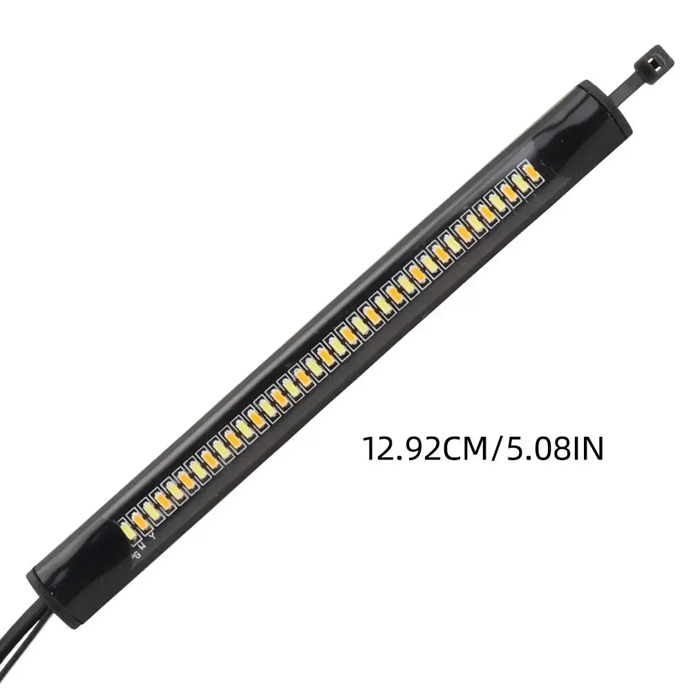 2Pcs 36LED Ring Fork Strip Flashing Indicator Motorcycle Turn Signals DRL White Amber Flasher Warning Running Lamp Blinker Acces