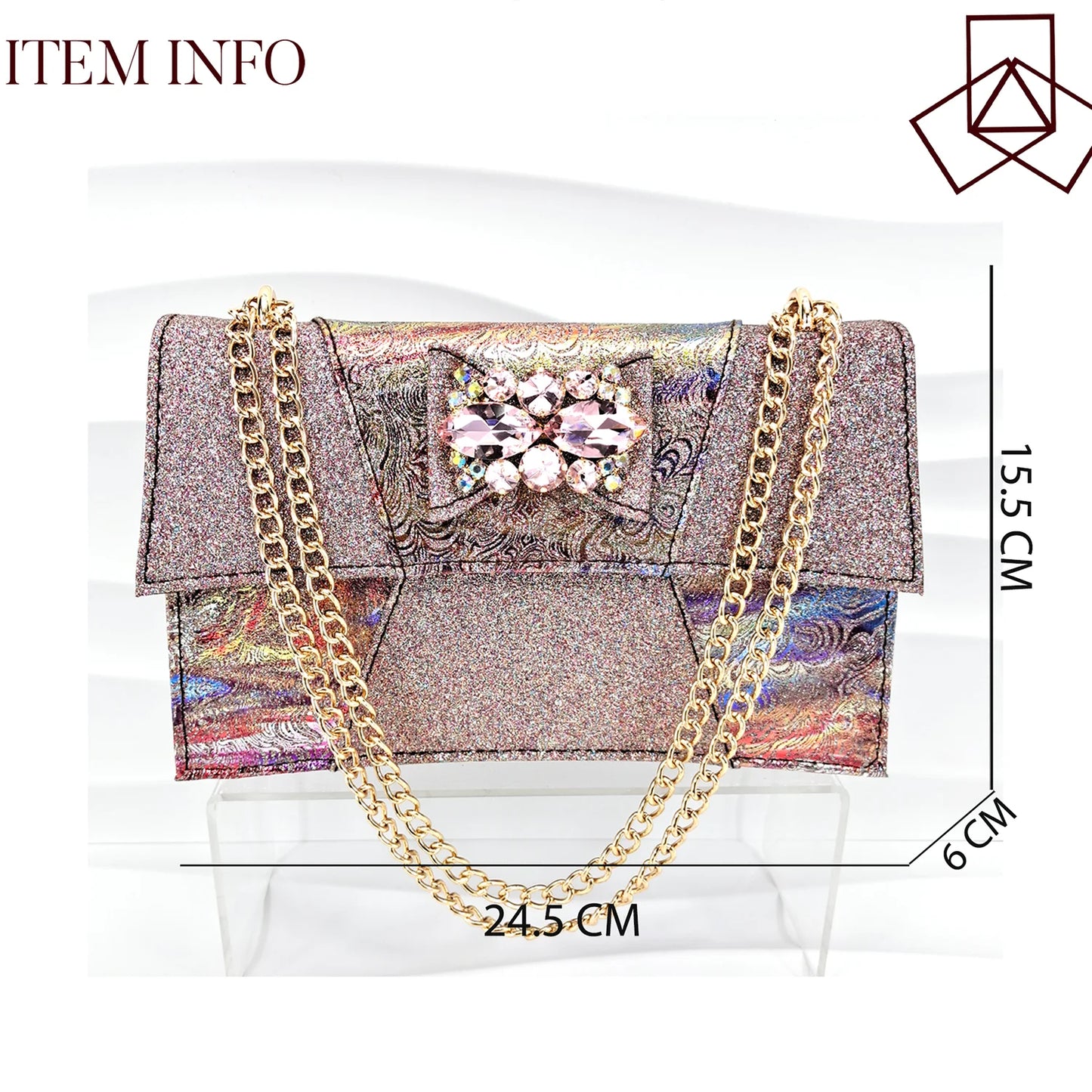 Italian Design Elegant Evening Shoes And Bag Set African Crystal Comfortable Shoes And Capacity Bag Commuter Women's Shoes