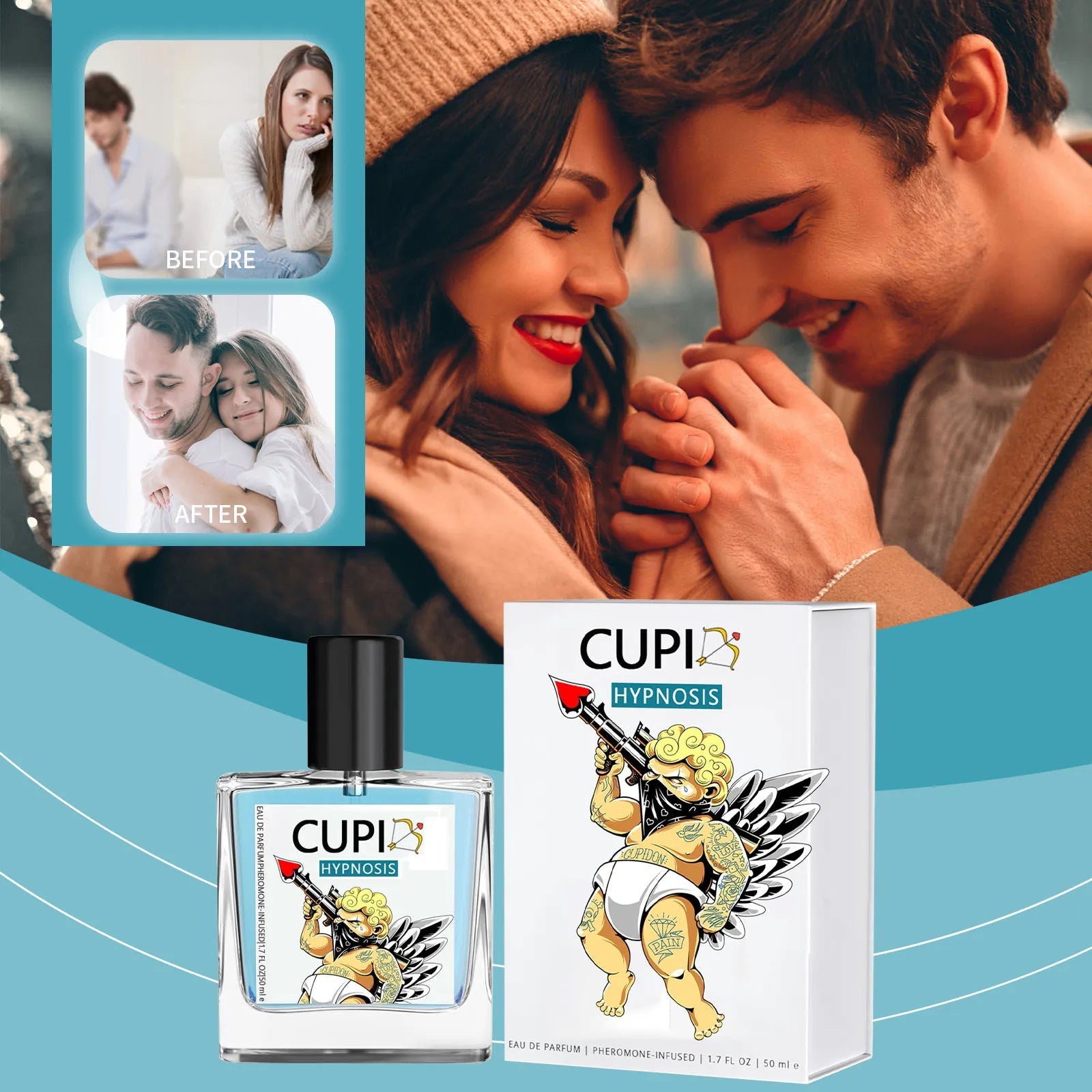 50ML Cupid Pheromone Hypnosis Perfume Original Long Lasting Pheromone perfume world perfume women perfumes man perfumes SwiftNest