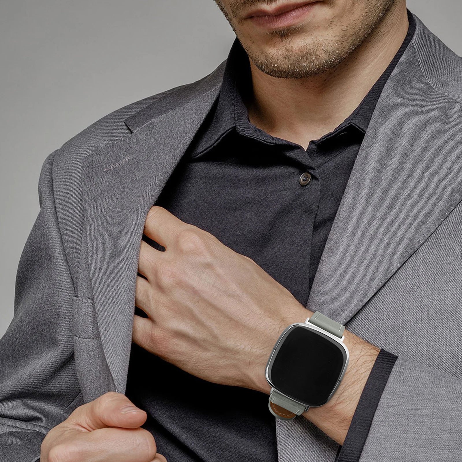 Genuine Leather Band For Fitbit Versa 3/Versa 4 Strap Bracelet For Fitbit Sense/Sense 2 Watch Band Adjustable Wristband SwiftNest