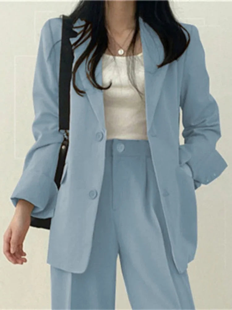 Fashion 2 Piece Sets Women Outfits Spring Autumn New in Korean Pants Sets Commuter Elegant Suit Coat 2 Piece Sets Women Jacket SwiftNest