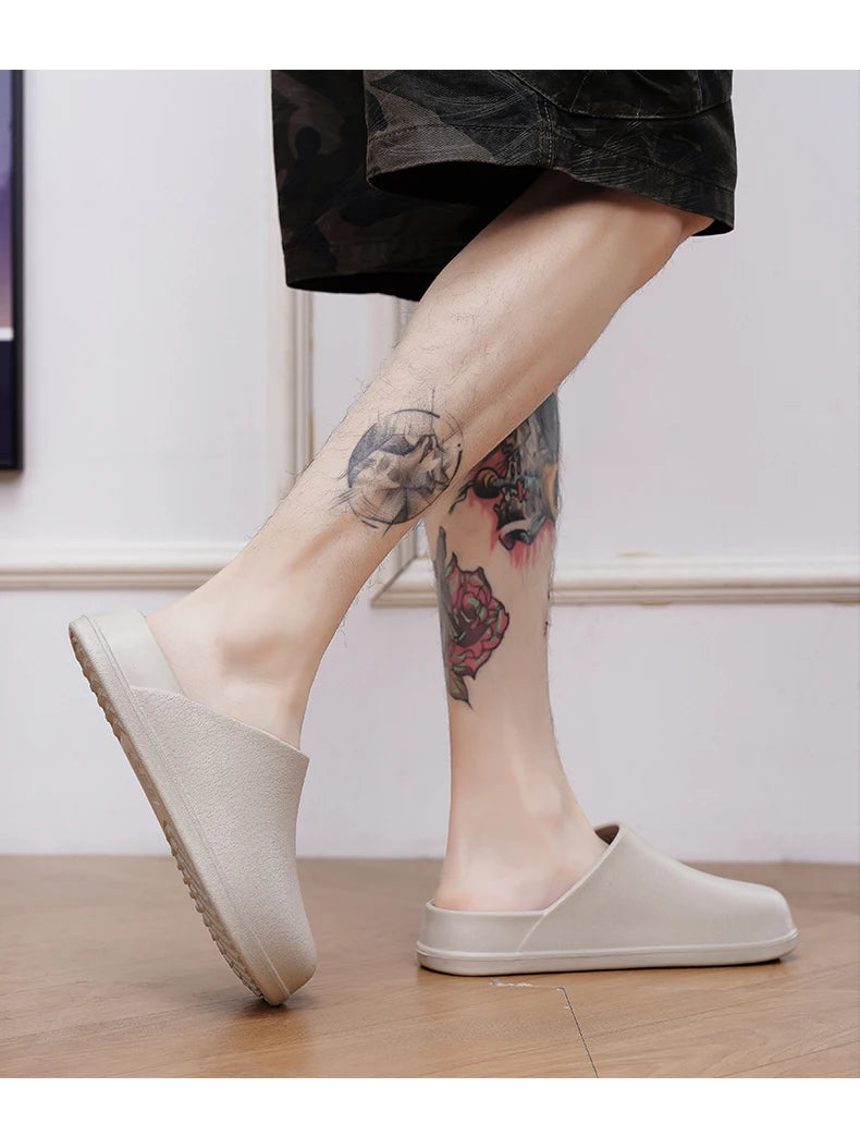 Men Slippers Couples Garden Clog Women Water Proof Chef Shoe Comfortable Sandal Slippers For Pet Workers Outdoor Fishing Shoes