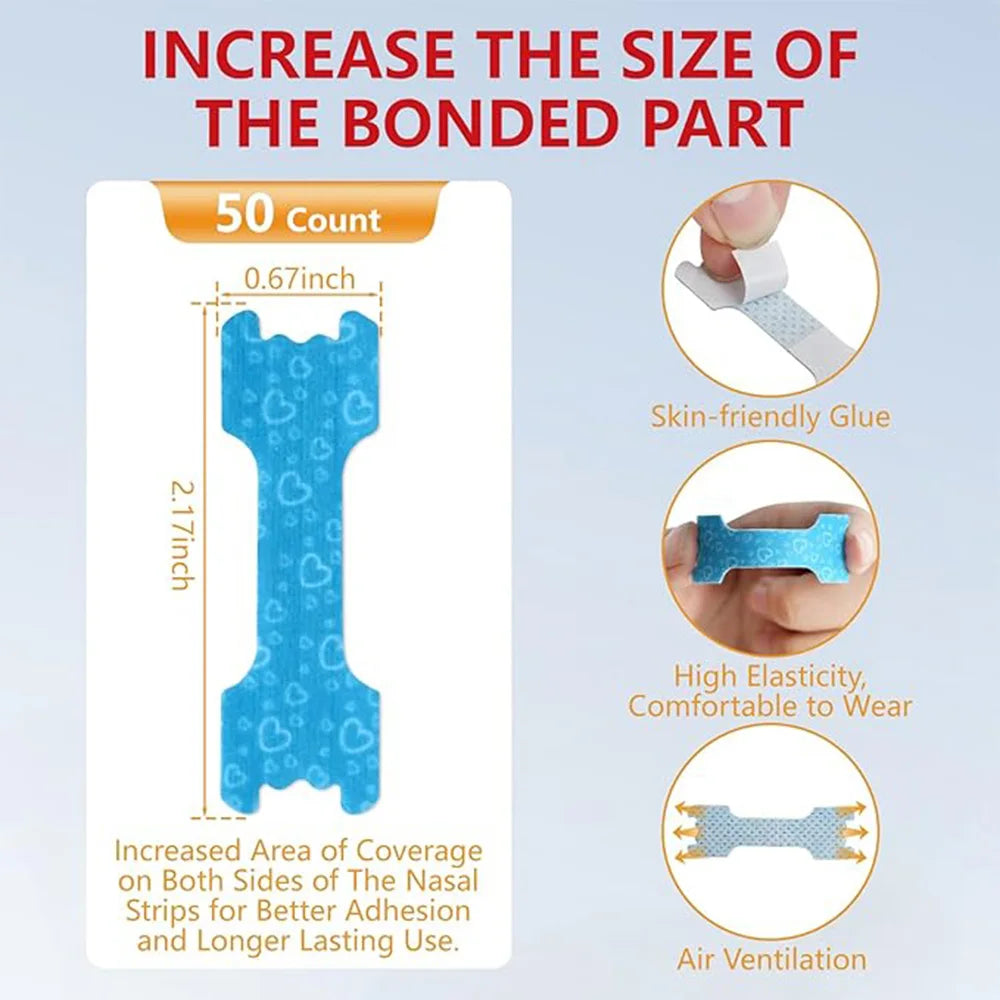 10/50/100 قطعة من شرائط الأنف للتنفس بالطريقة الصحيحة لوقف الشخير وشرائط منع الشخير وتنفس أفضل والرعاية الصحية والنوم الجيد