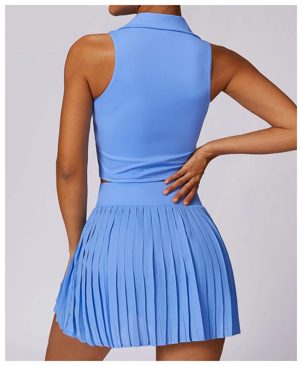 Summer Outdoor Leisure Breathable Sports Suit Set Nude Running Fitness T-shirt with Short Skirt for Women