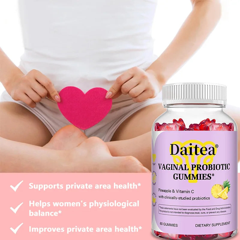 Daily Women's Probiotic Gummies,with Vitamin C,Support Urinary Tract and Vaginal Health,Improve Mood,Promote Overall Well-being