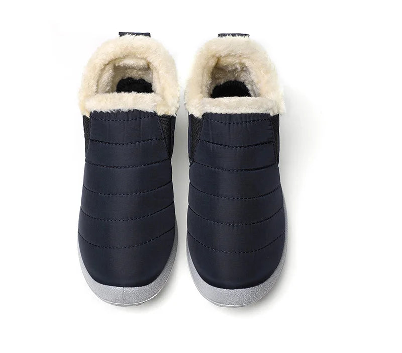 Women's Boots Women Winter Boots Warm Fur Winter Shoes For Women Snow Boots Lightweight Ankle Botas Mujer Black Combat Botines