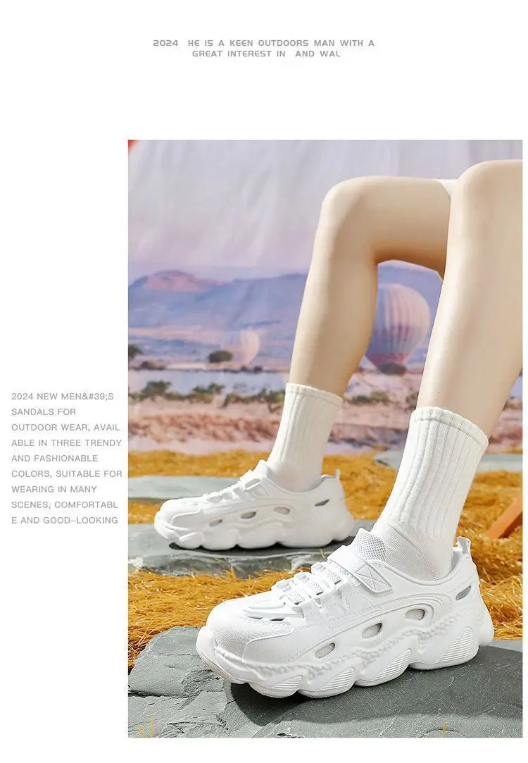 Outdoor Sports Slippers for Men and Women, Thick-Soled Eva Non-Slip Breathable Clogs, Fishing Beach Sandals for Men and Women, Couples