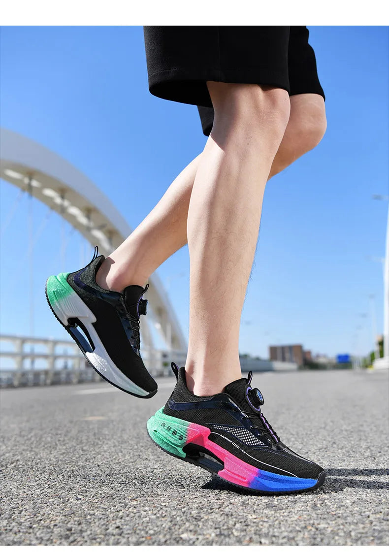 أحذية رياضية رجالية للجري، أحذية ماراثون كاجوال، خفيفة الوزن، قابلة للتنفس، مريحة، رياضية، مضادة للانزلاق، أحذية رياضية للمشي في الهواء الطلق